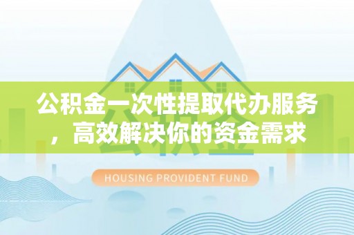 海端公积金一次性提取代办服务，高效解决你的资金需求