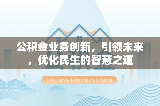 海端公积金业务创新，引领未来，优化民生的智慧之道