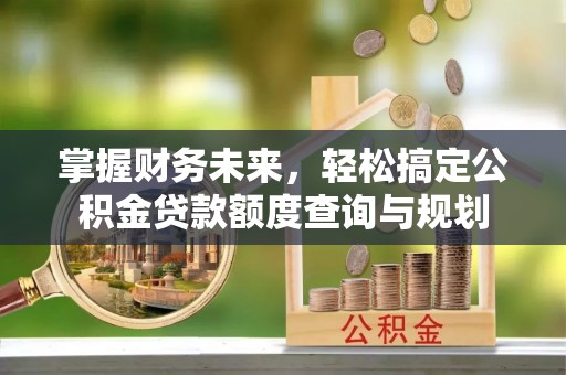 海端掌握财务未来，轻松搞定公积金贷款额度查询与规划