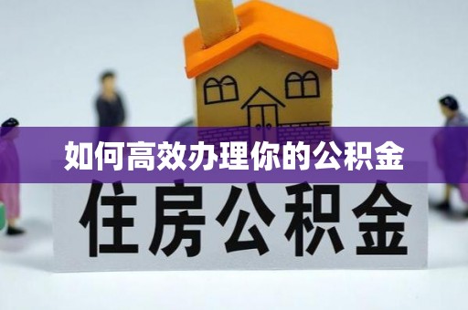 海端如何高效办理你的公积金