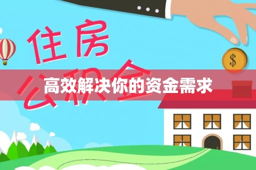 海端高效解决你的资金需求