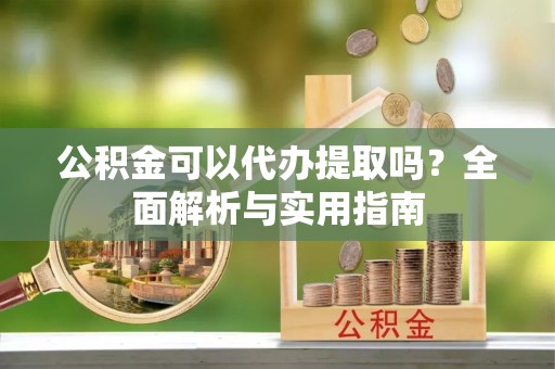 海端公积金可以代办提取吗？全面解析与实用指南