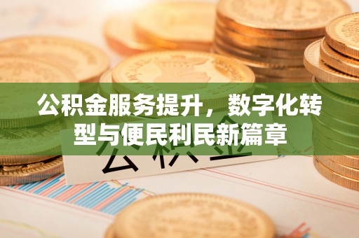 海端公积金服务提升，数字化转型与便民利民新篇章