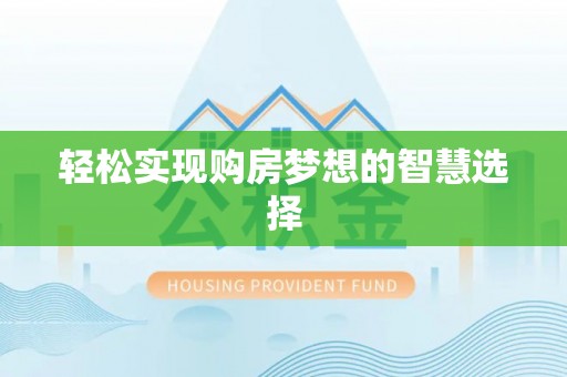 海端轻松实现购房梦想的智慧选择