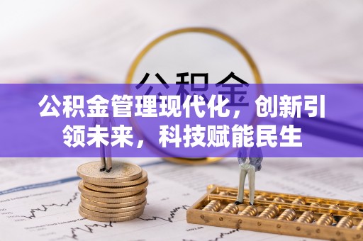 海端公积金管理现代化，创新引领未来，科技赋能民生