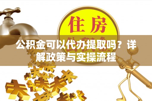 海端公积金可以代办提取吗？详解政策与实操流程