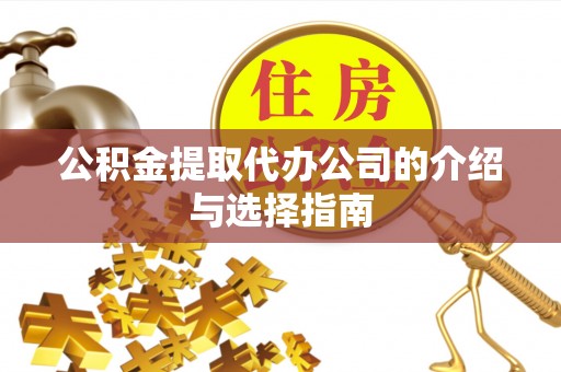 海端公积金提取代办公司的介绍与选择指南