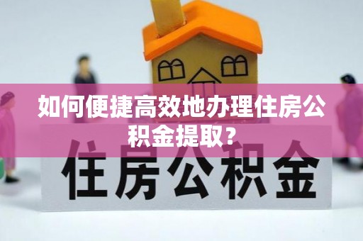 海端如何便捷高效地办理住房公积金提取？